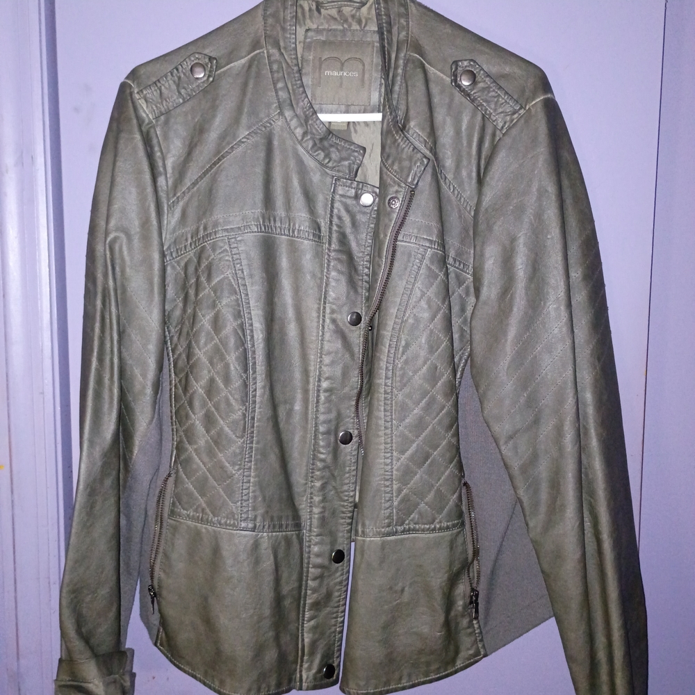 Maurices Gray Faux Leather Jacket